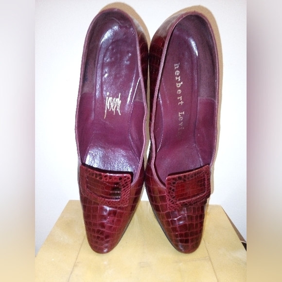 Joseph Red Loafers Slip-Ons Leather Elegance - Picture 2 of 12